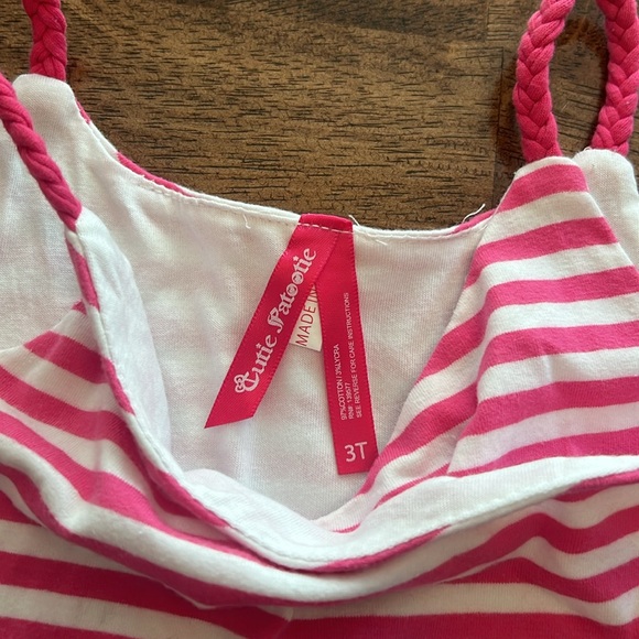 Cutie Patootie girls 3T summer dress with stripes and flowers - Picture 2 of 3